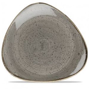 Тарелка мелкая треугольная 31,1см, без борта, Stonecast, цвет Peppercorn Grey