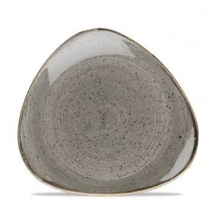 Тарелка мелкая треугольная 19 см, без борта, Stonecast, цвет Peppercorn Grey