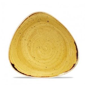 Тарелка мелкая треугольная 22. см, без борта, Stonecast, цвет Mustard Seed Yellow