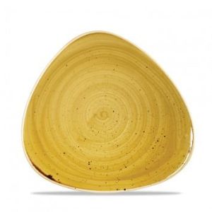 Тарелка мелкая треугольная 19,2 см, без борта, Stonecast, цвет Mustard Seed Yellow
