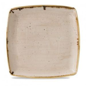 Тарелка мелкая квадратная 26,8см, без борта, Stonecast, цвет Nutmeg Cream