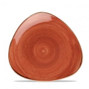 Тарелка мелкая треугольная 22,9 см, без борта, Stonecast, цвет Orange