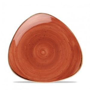 Тарелка мелкая треугольная 19,2 см, без борта, Stonecast, цвет Orange