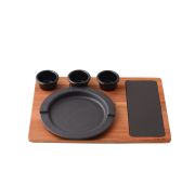 Service Dish, Round, Color:Black. Diameter(Ø)22cm.
