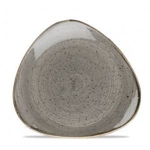 Тарелка мелкая треугольная 22.9 см, без борта, Stonecast, цвет Peppercorn Grey
