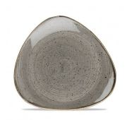 Тарелка мелкая треугольная 22.9 см, без борта, Stonecast, цвет Peppercorn Grey