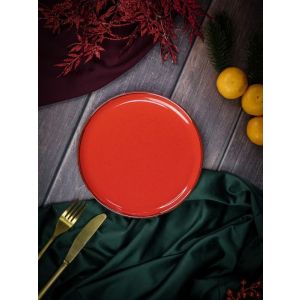 Тарелка для пиццы 20 см фарфор цвет красный Seasons