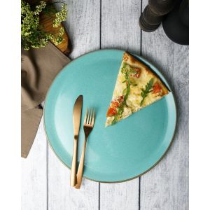 Тарелка для пиццы 32 см фарфор цвет бирюзовый Seasons