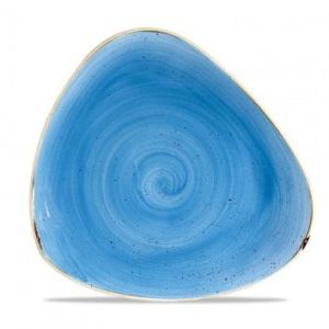 Тарелка мелкая треугольная 26,5см, без борта, Stonecast, цвет Cornflower Blue