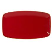 Тарелка прямоугольная 31*18 см фарфор цвет красный Seasons