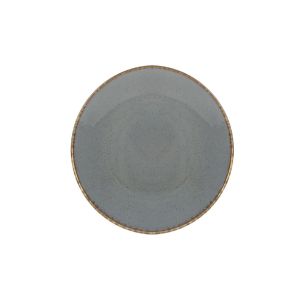 Тарелка 28 см безбортовая фарфор цвет темно-серый Seasons