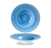 Тарелка для пасты 24см 0,28л, с широким бортом, Stonecast, цвет Cornflower Blue