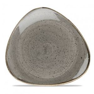 Тарелка мелкая треугольная 26,5см, без борта, Stonecast, цвет Peppercorn Grey