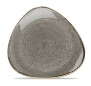 Тарелка мелкая треугольная 26,5см, без борта, Stonecast, цвет Peppercorn Grey