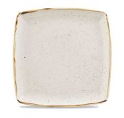 Тарелка мелкая квадратная 26,8см, без борта, Stonecast, цвет Barley White Speckle