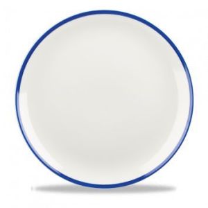 Тарелка мелкая 28,8см, без борта, Retro Blue