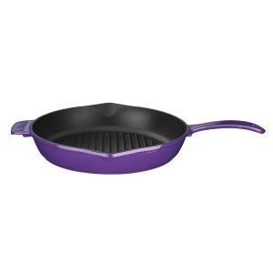 Чугунная сковорода-гриль 28 см, 2,16 л, фиолетовый