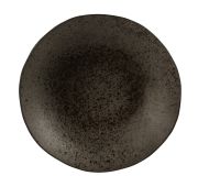 Тарелка мелкая 26,5 см, безбортовая, цвет черный, Q Authentic Stone Black