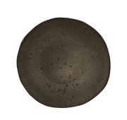 Тарелка мелкая 21 см, безбортовая, цвет черный, Q Authentic Stone Black