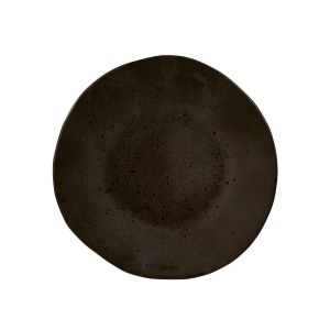 Тарелка мелкая 16 см, безбортовая, цвет черный, Q Authentic Stone Black