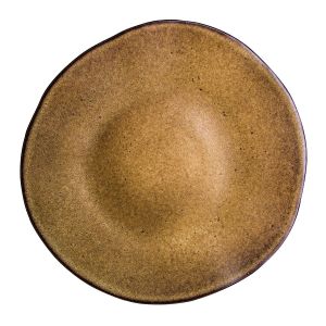 Тарелка мелкая 28,5 см, безбортовая, цвет коричневый, Q Authentic Stone Black