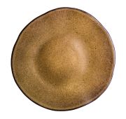 Тарелка мелкая 28,5 см, безбортовая, цвет коричневый, Q Authentic Stone Black