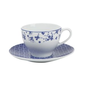 BLUE PASSION Чайная пара 210 мл (чашка с ручкой, блюдце)