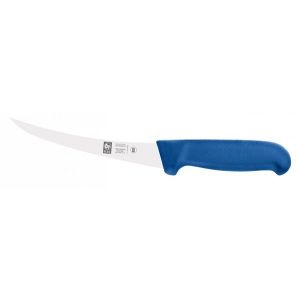 Нож обвалочный 150/290 мм. изогнутый, жесткое лезвие, синий Poly Icel /1/