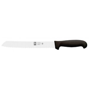 Нож для хлеба 200/340 мм. с волн. кромкой, черный PRACTICA Icel /1/