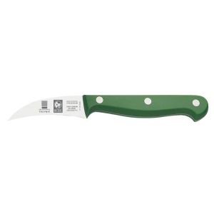 Нож для чистки овощей 60/170 мм. изогнутый, зеленый TECHNIC  Icel /1/