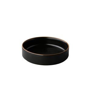 Тарелка глубокая с вертикальным бортом 15 см, h 4 см, цвет черный, Japan