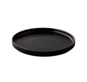 Тарелка мелкая с вертикальным бортом 23 см, цвет черный, Japan