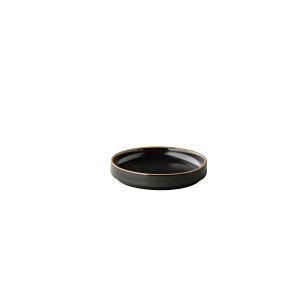 Тарелка мелкая с вертикальным бортом 12 см, цвет черный, Japan