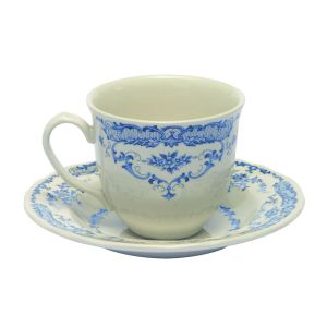 Чайная параH 7,5  Ø 8,5 смH 2,4  Ø 15 см, цвет декора синий