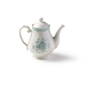 Чайник с крышкой   965 мл H 19,5 см, цвет декора бирюзовый