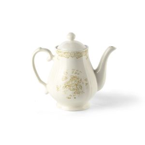 Чайник с крышкой   965 мл H 19,5 см, цвет декора «охра»