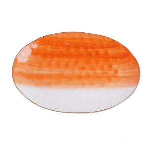 Блюдо овальное 30,5*21,5 см,фарфор,оранжевый цвет «The Sun» P.L.
