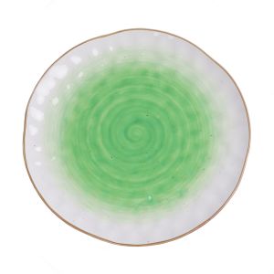 Тарелка круглая d=27 см,фарфор,зеленый цвет «The Sun» P.L.
