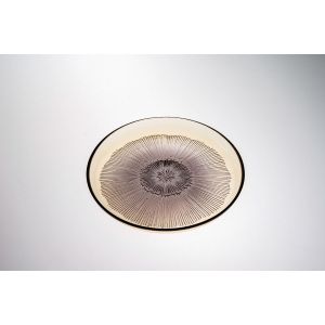 Тарелка d 21 см h 2 см, стекло, цвет соломенный / кофейный, Ixxir