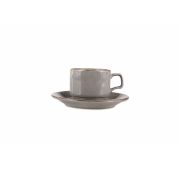 Чашка чайная 177 мл, стопируемая, цвет темно-серый