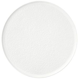 Тарелка мелкая 37,5 см, полностью рельефная, белая матовая
