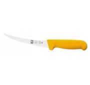 Нож обвалочный 150/290 мм. изогнутый, гибкое лезвие, желтый SAFE Icel /1/