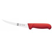 Нож обвалочный 130/260 мм. изогнутый, жесткое лезвие, красный SAFE Icel /1/