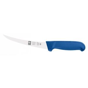 Нож обвалочный 150/290 мм. изогнутый, полугибкое лезвие, синий SAFE Icel /1/6/