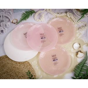 Набор обеденных тарелок Casa di Fortuna Coralina , 21,5 см , 4 шт., пастельно-розовый, стекло