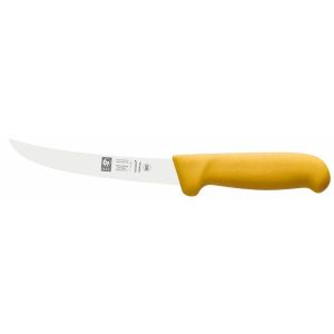 Нож обвалочный 150/280 мм. изогнутый, желтый SAFE Icel /1/