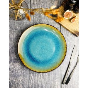 Тарелка d 27 см h 2,5 см, цвет голубой, FERVIDO