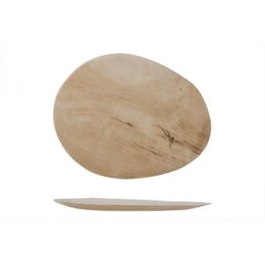 Тарелка овальная 27x21 см h 1,6 см, декор «светлое дерево», PALISSANDRO