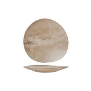 Тарелка с волнистым краем 34x33 см h 3,5 см, декор «светлое дерево», PALISSANDRO
