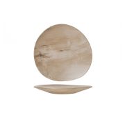 Тарелка с волнистым краем 34x33 см h 3,5 см, декор «светлое дерево», PALISSANDRO